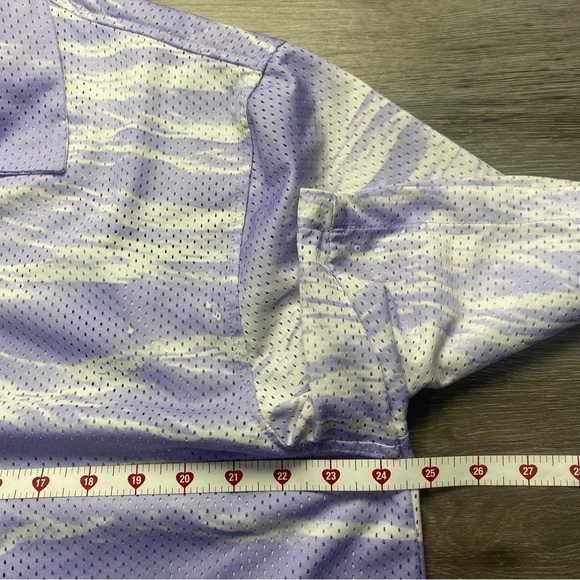 Zara Purple and White Casual Button Down Shirt size XL - Picture 10 of 10